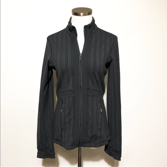 lululemon athletica Jackets & Blazers - Lululemon Gray White Pinstripe Jacket